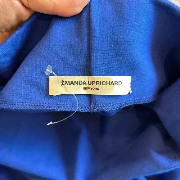 NEW Amanda Uprichard Blue Midi Dress Sz M - Picture 6 of 6